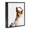 Stupell Industries Gaming Dog with Headset Framed Giclee Design by CAD Designs